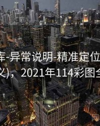 0149图库-异常说明-精准定位-工具箱(字段释义)，2021年114彩图全年图库